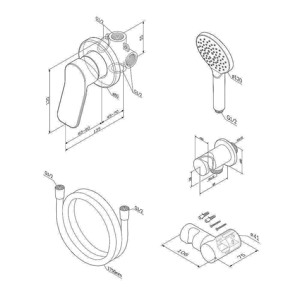Смеситель для душа AM.PM X-Joy FB85A2H020 купить в интернет-магазине сантехники Sanbest