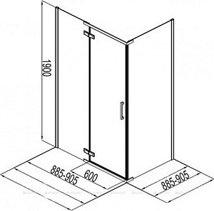 Душевой уголок Aquanet Logic C900 AE32-S-90х90U-CT 90x90 купить в интернет-магазине Sanbest