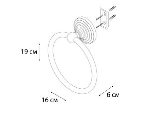 Полотенцедержатель FIXSEN RETRO FX-83811 купить в интернет-магазине сантехники Sanbest
