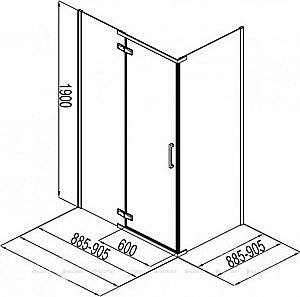 Душевой уголок Aquanet Logic C900 AE32-S-90х90U-CT 90x90 стекло прозрачное/профиль хром купить в интернет-магазине Sanbest