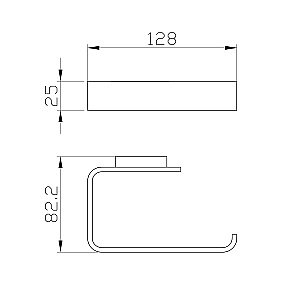 Держатель для туалетной бумаги без крышки WONZON & WOGHAND LOTTE, Хром (WW-8316) купить в интернет-магазине сантехники Sanbest