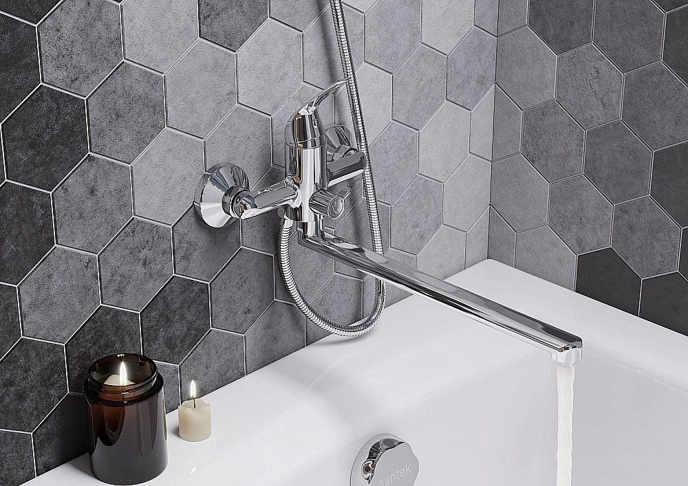 Смеситель для ванны Santek Нико WH5A12005C001 хром купить в интернет-магазине сантехники Sanbest