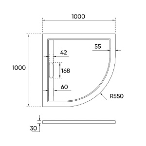 Душевой поддон Veconi Tezeo TZ05-100PL-01-19C3 100x100 купить в интернет-магазине Sanbest