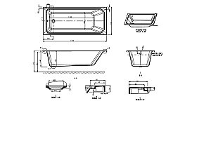 Ванна акриловая Burlington Arundel Cleargreen 170х75 купить в интернет-магазине Sanbest