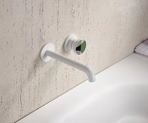 Смеситель для раковины Bronze de Luxe OMG! 9007W-G белый/зеленый купить в интернет-магазине сантехники Sanbest