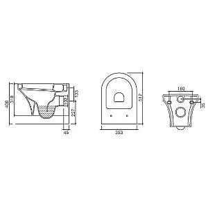 Унитаз подвесной Gural vit Sole Slim SO28DAK01-SL с крышкой с микролифт купить в интернет-магазине Sanbest