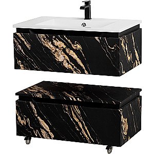 Нижняя тумба Cezares SLIDER-800-1C-PI-NF-P черный фьюжн для ванной в интернет-магазине сантехники Sanbest