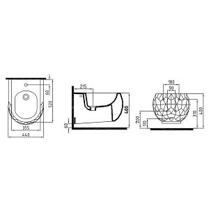 Биде подвесное Bien Pent PNBA05201VD1W3000 купить в интернет-магазине Sanbest