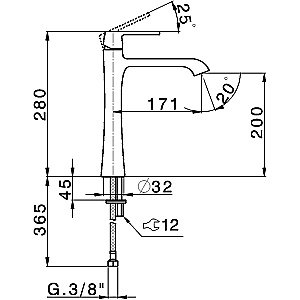 Смеситель для раковины Cisal Cherie CH0035446T купить в интернет-магазине сантехники Sanbest