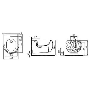 Биде подвесное Bien Pent PNBA05201VD1W3000 купить в интернет-магазине Sanbest