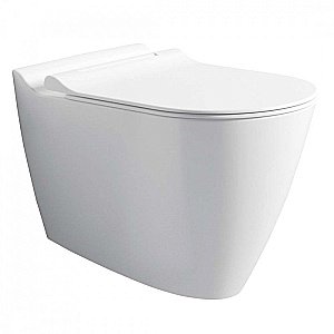 Унитаз подвесной Bien Mineral MNKA052N1VP0W3000 белый, с крышкой микролифт, безободковый купить в интернет-магазине Sanbest