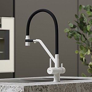 Смеситель для кухни Sancos Dora SC4003GR белый гранит купить в интернет-магазине сантехники Sanbest