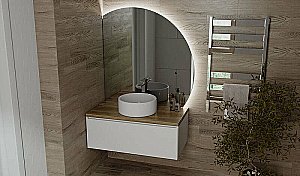 Зеркало Jorno Solis 106 Sol.02.106/W/JR в ванную от интернет-магазине сантехники Sanbest