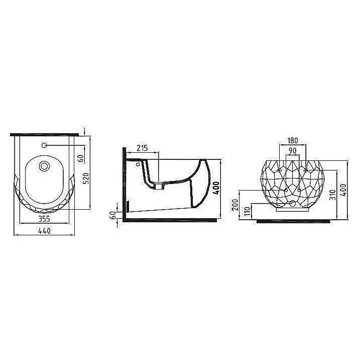 Биде подвесное Bien Pent PNBA05201VD1W3000 купить в интернет-магазине Sanbest