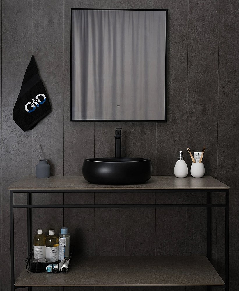 Раковина накладная Gid Lago 40 Bm9030ds 53384 черная матовая купить в интернет-магазине Sanbest
