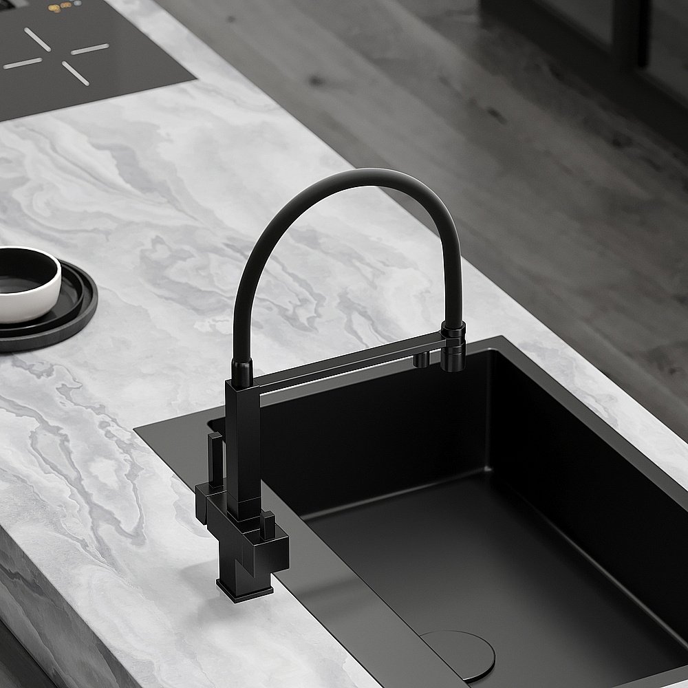 Смеситель для кухни Sancos Moro SC4006MB черный матовый купить в интернет-магазине сантехники Sanbest