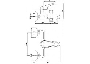 Смеситель для ванны Aquanet Round Handle SD90701.02 купить в интернет-магазине сантехники Sanbest