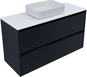 Тумба с раковиной Allen Brau Activity 120 1.34007.AM антрацит матовый/черный брашированный для ванной в интернет-магазине Sanbest