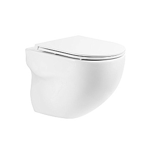 Унитаз подвесной BelBagno ONDA безободковый, с инсталляцией, с крышкой микролифт, белый/кнопка белая купить в интернет-магазине Sanbest