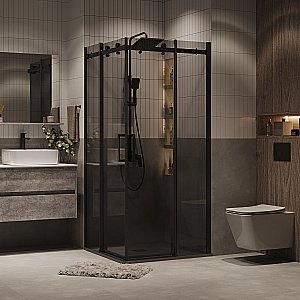 Душевой уголок Grossman Classic 300.K33.04.8080.21.10 80x80 стекло тонированное/профиль черный матовый купить в интернет-магазине Sanbest