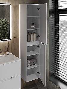 Пенал подвесной Orange Line Li-35Puw белый матовый для ванной в интернет-магазине сантехники Sanbest