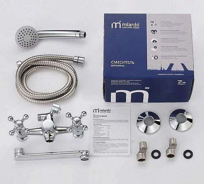 Смеситель для ванны Milardo Duplex DUPSB02M02 хром купить в интернет-магазине сантехники Sanbest