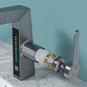 Смеситель для раковины Black&white Sky Day SD3029GM оружейная сталь матовая купить в интернет-магазине сантехники Sanbest