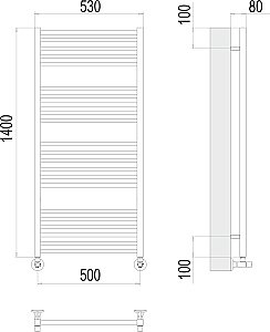 Полотенцесушитель водяной Terminus Сицилия П22 500х1400 купить в интернет-магазине сантехники Sanbest