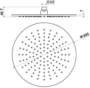 Верхний душ Aquatek AQ2079CR хром купить в интернет-магазине сантехники Sanbest