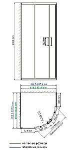 Душевой уголок WasserKRAFT Tauber 64S01 90х90 стекло прозрачное/профиль никель купить в интернет-магазине Sanbest