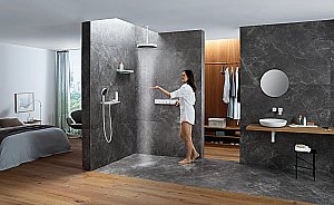 Верхний душ Hansgrohe Rainfinity 360 1jet 26231700 купить в интернет-магазине сантехники Sanbest