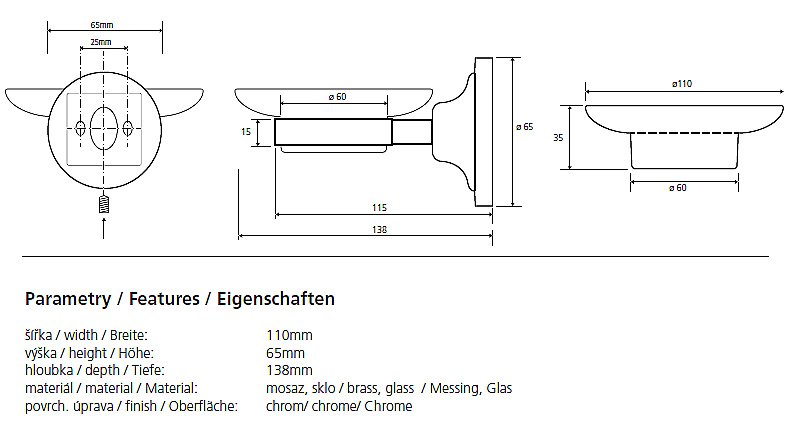 Мыльница Bemeta Retro 144308022 купить в интернет-магазине сантехники Sanbest