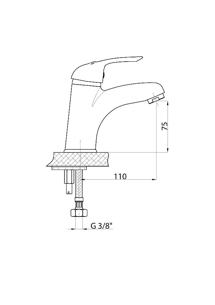 Смеситель для раковины GPD ADRIO MLT120 купить в интернет-магазине сантехники Sanbest
