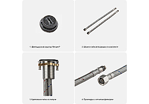 Смеситель для раковины Aquatek Бетта AQ1110BGM оружейная сталь купить в интернет-магазине сантехники Sanbest
