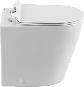 Приставной унитаз Aquanet Rimless Atago-F BL-104N-FST с крышкой микролифт, безободковый купить в интернет-магазине Sanbest