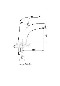 Смеситель для раковины GPD ADRIO MLT120 купить в интернет-магазине сантехники Sanbest
