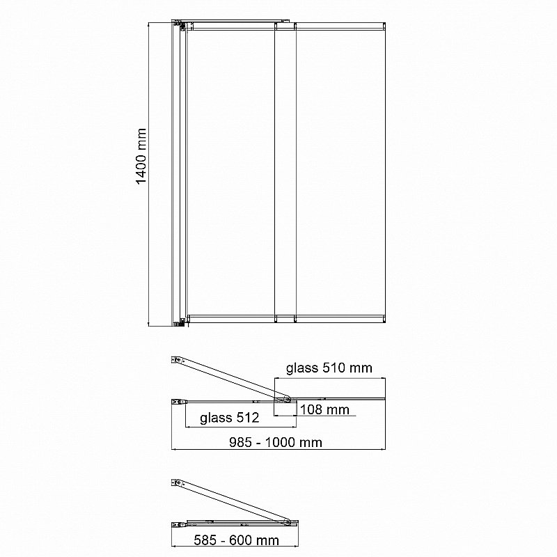 Шторка для ванны WasserKraft Main 41S02-100  Matt glass Fixed купить в интернет-магазине Sanbest