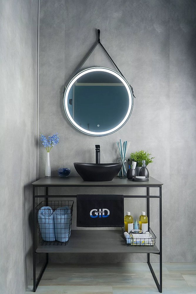 Раковина накладная Gid Lago 41 Nc901 52223 черная матовая купить в интернет-магазине Sanbest