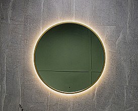 Зеркало Art&Max ASTI AM-Ast-800-DS-FNC-Gold в ванную от интернет-магазине сантехники Sanbest