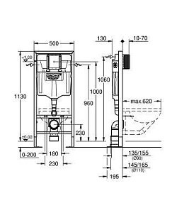 Инсталляция для унитаза Grohe 38584001 купить в интернет-магазине сантехники Sanbest