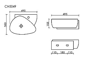 Раковина Ceramica Nova Element CN5049 белая купить в интернет-магазине Sanbest