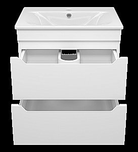 Тумба с раковиной Misty Бриз - 60 П-Бри-09060-012Я белая для ванной в интернет-магазине Sanbest