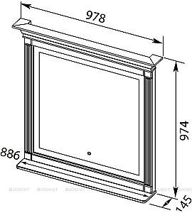 Зеркало Aquanet Селена 201647 105 белый/серебро в ванную от интернет-магазине сантехники Sanbest