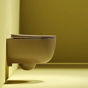 Унитаз подвесной Ceramica Nova Modena CN6063MC безободковый, с крышкой микролифт, капучино матовый купить в интернет-магазине Sanbest