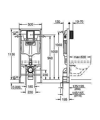 Инсталляция для унитаза Grohe 38584001 купить в интернет-магазине сантехники Sanbest