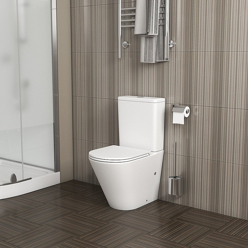 Унитаз напольный Grossman GR-4450MS безободковый, с бачком, с крышкой микролифт, белый матовый купить в интернет-магазине Sanbest