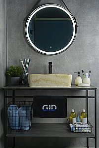 Раковина накладная Gid 48 Mnc606 54461 бежевый мрамор купить в интернет-магазине Sanbest