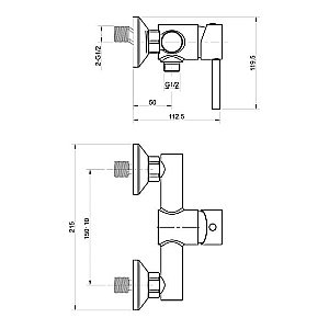Смеситель для душа Koller Pool Orion OR0450 купить в интернет-магазине сантехники Sanbest