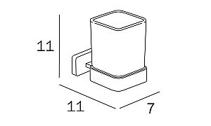 Стакан Inda Lea A18100CR21 хром купить в интернет-магазине сантехники Sanbest