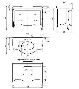 Тумба с раковиной Migliore Julia 120 светлый орех для ванной в интернет-магазине Sanbest